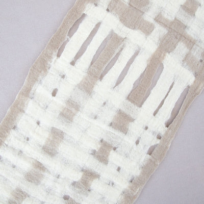 Douée -  Merino Wool Scarf - Cream &amp; Fawn