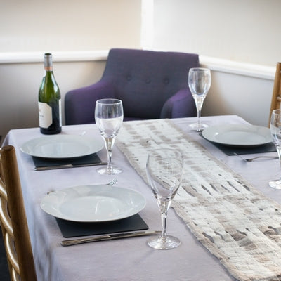 Douée -  Merino Wool Scarf - Cream &amp; Fawn