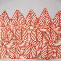 Merino Wool Shawl - Burnt Orange 'Leaf'