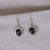 Douée -  Silver & Black Star Earrings