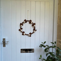Handcrafted Felted Wool Contemporary Mistletoe Wreath