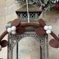 Handcrafted Felted Wool Contemporary Mistletoe Wreath