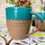 Hand Thrown Decorated Mug - Bhaktapur Green