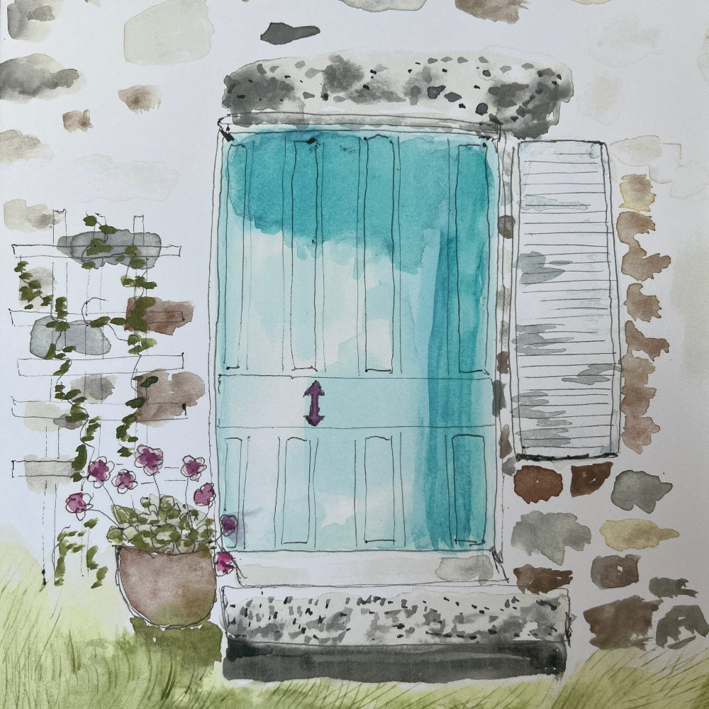 Limited Edition Mounted Print &#39;A Cottage Doorway&#39; - by Linda Beazley