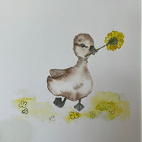 'Dandelion Duckling' - Limited Edition Mounted Print by Linda Beazley