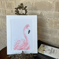 'Flamingo in Pink' - Limited Edition Mounted Print by Linda Beazley