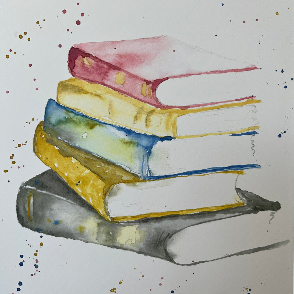 Limited Edition Mounted Print &#39;For the love of Books&#39; - by Linda Beazley