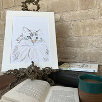 'Purr-fect Love' - Limited Edition Mounted Print by Linda Beazley