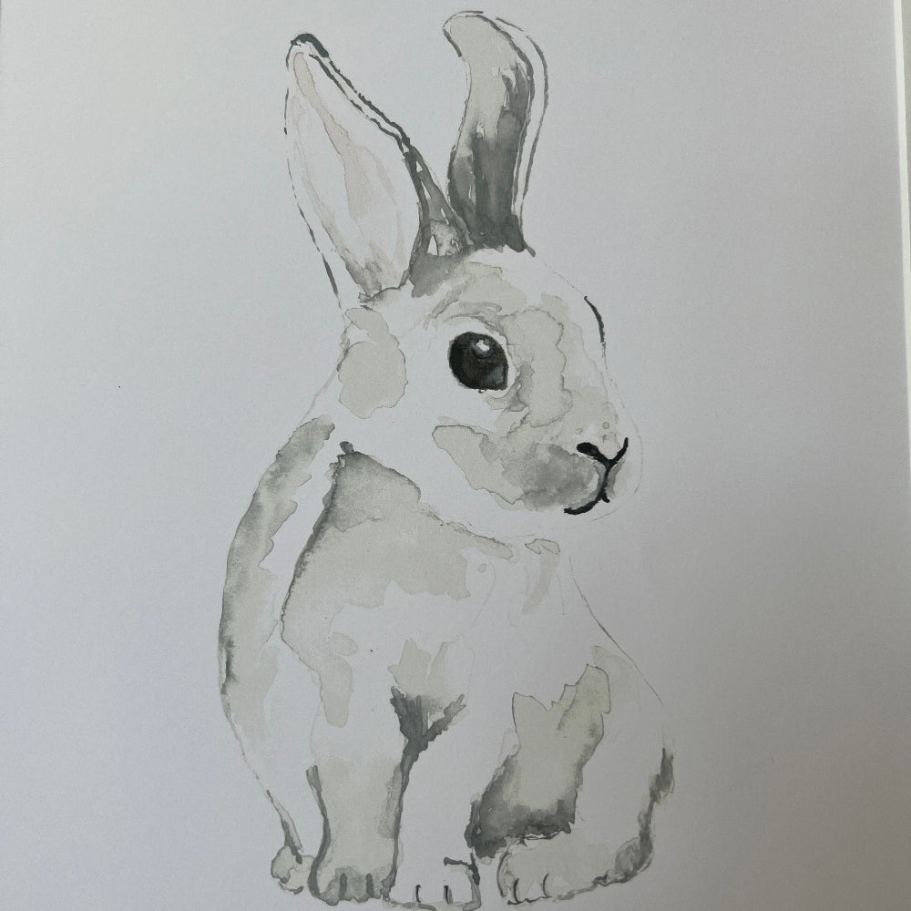Limited Edition Mounted Print &#39;Rabbit&#39; - by Linda Beazley