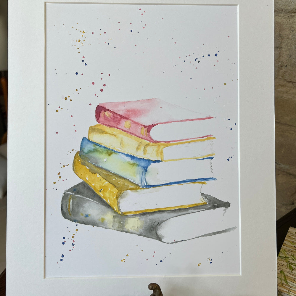 Limited Edition Mounted Print &#39;For the love of Books&#39; - by Linda Beazley