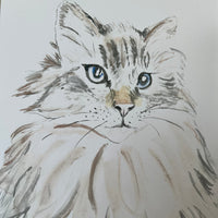 'Purr-fect Love' - Limited Edition Mounted Print by Linda Beazley