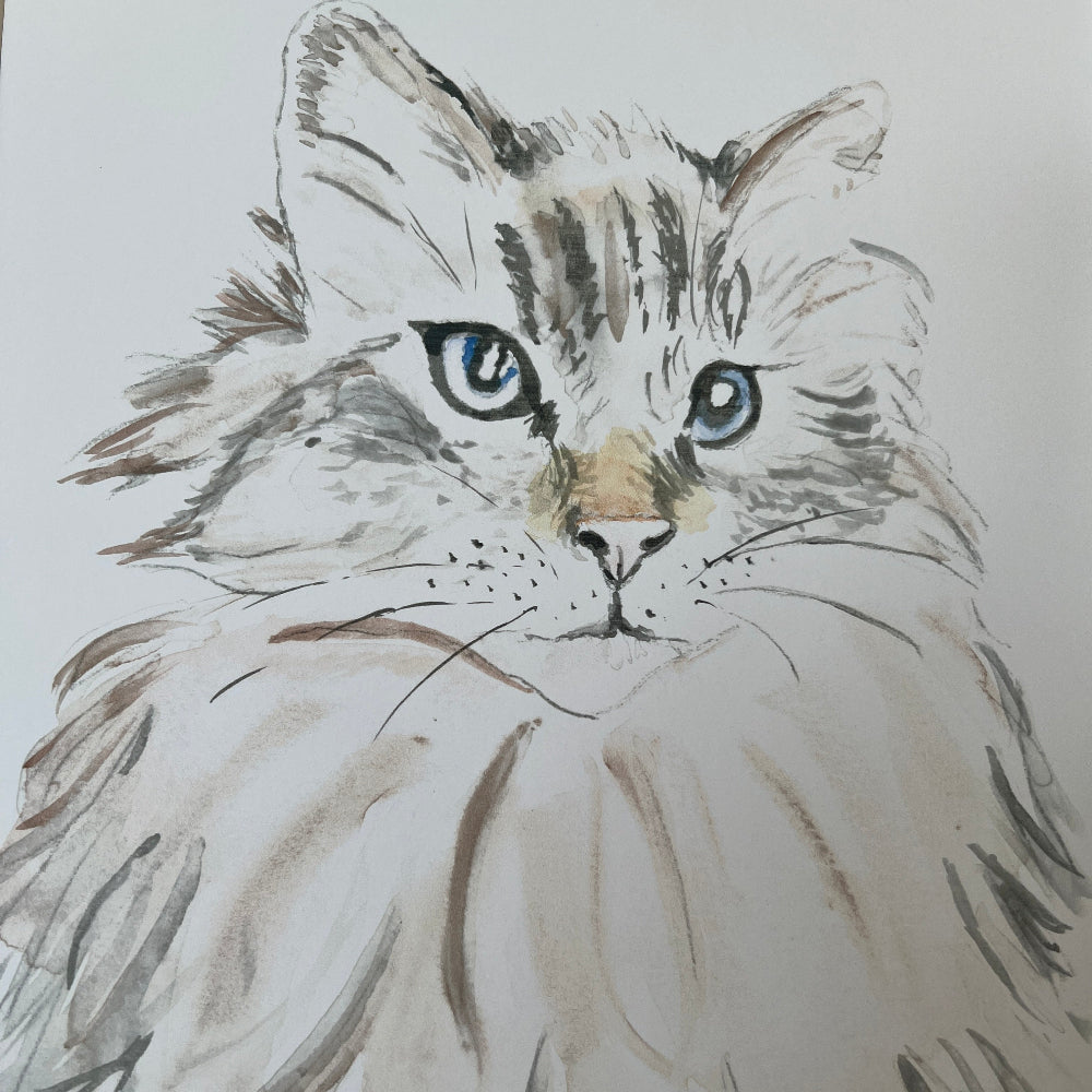 Limited Edition Mounted Print  &#39;Purr-fect Love&#39; - by Linda Beazley