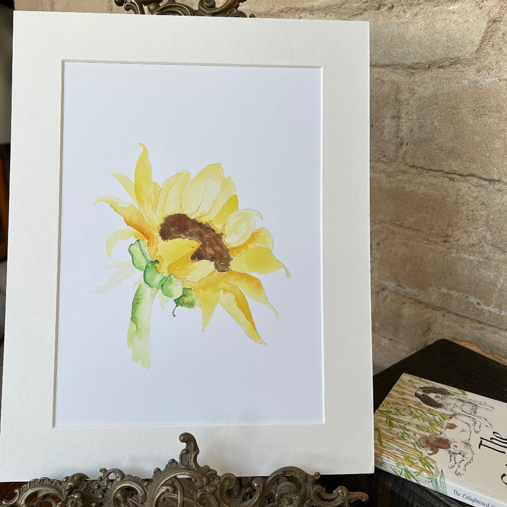 Limited Edition Mounted Print 'Sunflower' - by Linda Beazley